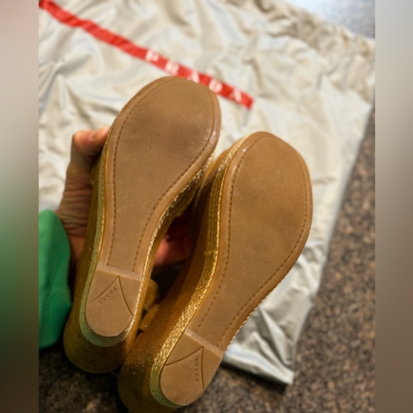 PRADA Suede Espadrille Platform. Size 37. - Picture 7 of 7